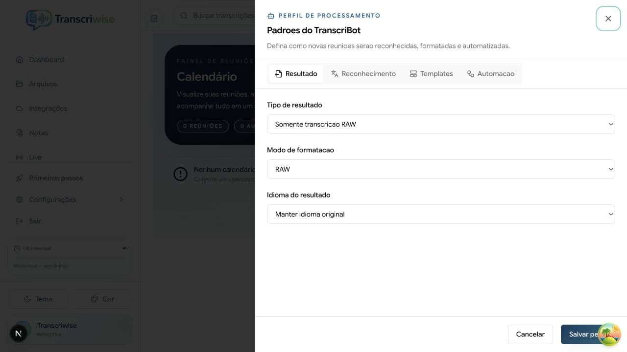 Padrões do TranscriBot